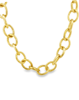 Hammer Finished Gold Chain Necklace
