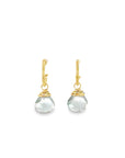 Green Amethyst Spiral Briolette Cap Fois Bois Earring Charms