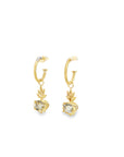 Citrine Drop Leaf Earring Charms