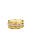 Twisted Twig Diamond Eternity Triple Band Set (14k Yellow Gold and Diamonds)