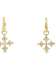Maltese Cross Diamond Earring Charms