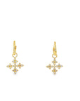 Maltese Cross Diamond Earring Charms