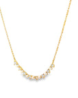 Pearl and Diamond Bar Necklace (14k Yellow Gold, Pearls and Diamonds)