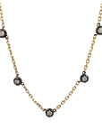 The Savannah Necklace (14k Yellow Gold, Diamonds, and Oxidized Sterling Silver)