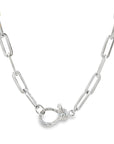 The Sylvia Paperclip Chain Necklace (Sterling Silver and Diamonds)