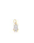 Mini Diamond Scarab Pendant (14k Yellow Gold and Diamonds)