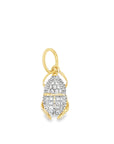 Mini Diamond Scarab Pendant (14k Yellow Gold and Diamonds)
