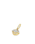 The Mini Victoria Pendant (14k Yellow Gold and Diamonds)