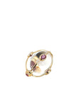 The Aura Orb Pendant (14k Yellow Gold, Quartz, and Pink Sapphire)