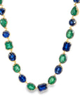 The Sophia Necklace (14k Yellow Gold, Emerald, Kyanite)