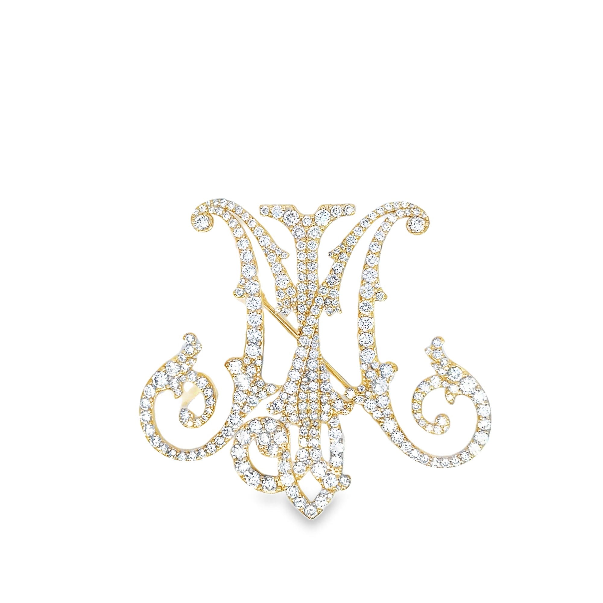 Customized Monogram Brooch Pendant