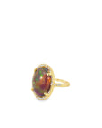 The Sydney Ring (14k Yellow Gold, Black Ethiopian Opal, and Diamonds)
