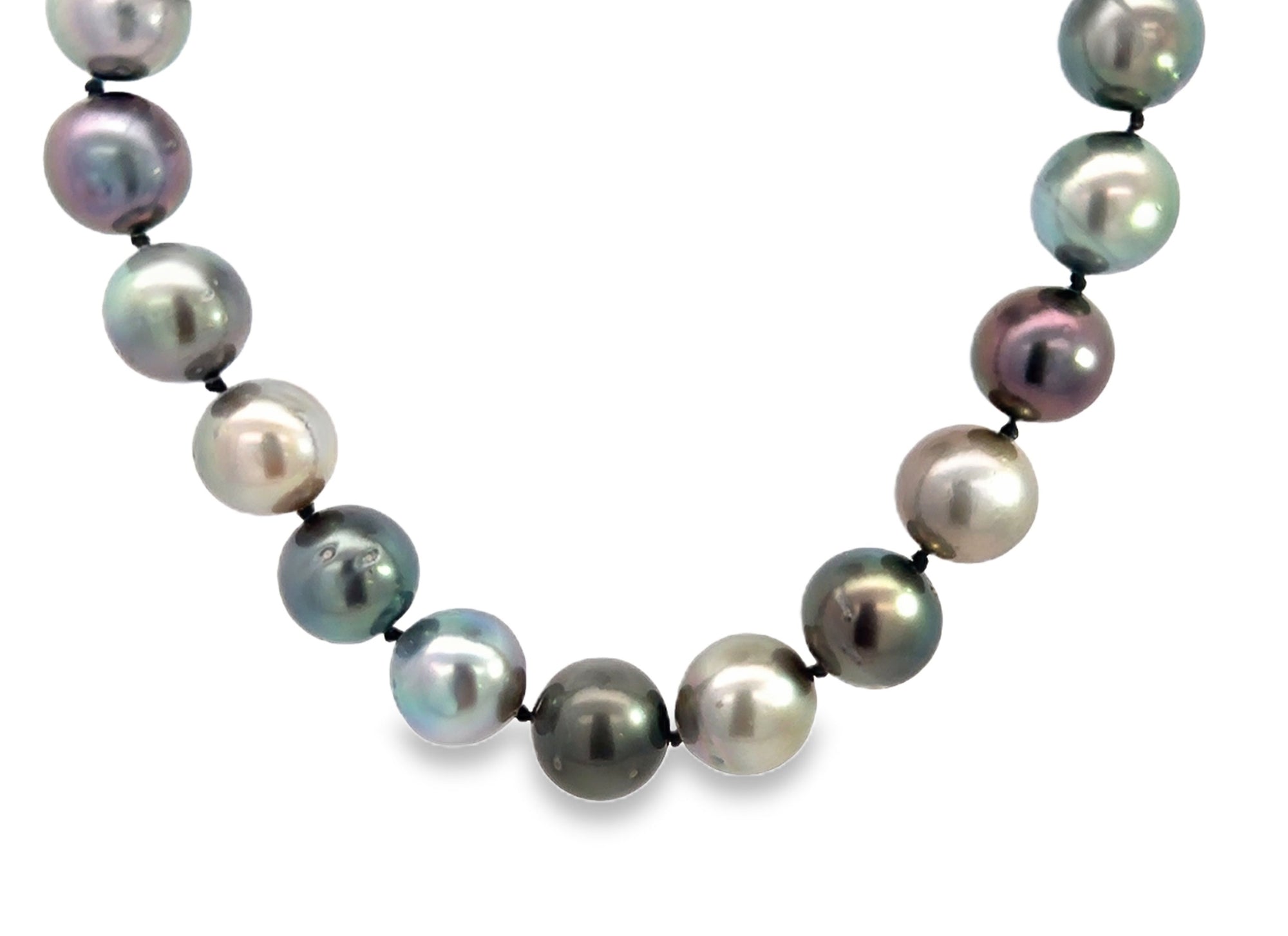 The AudreyNecklace (Gray South Sea Pearls, 14k Yellow Gold)