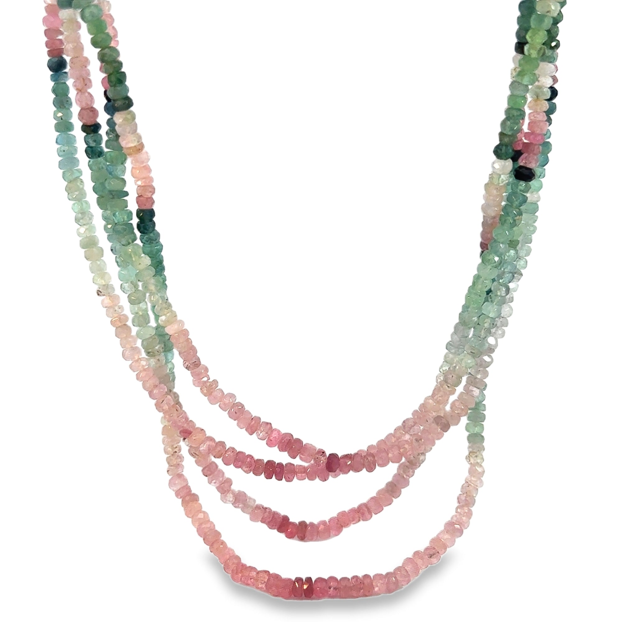 The Layered Spring Necklace (18k Yellow Gold, Tourmaline)