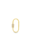 Gold and Diamond Carabiner Clip (14k Yellow Gold and Diamond)