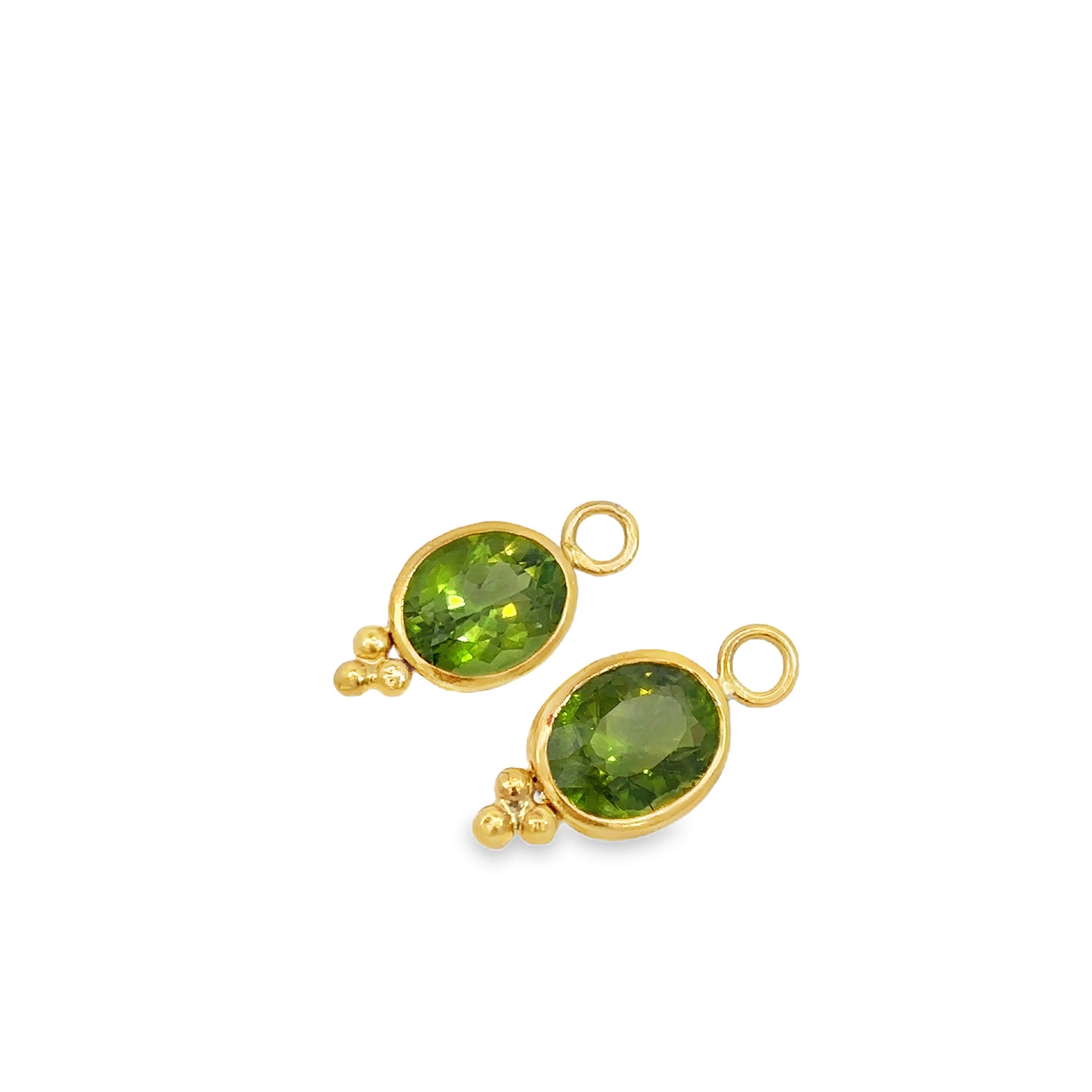 The Juniper Earring Charms (18k Yellow Gold and Peridot)
