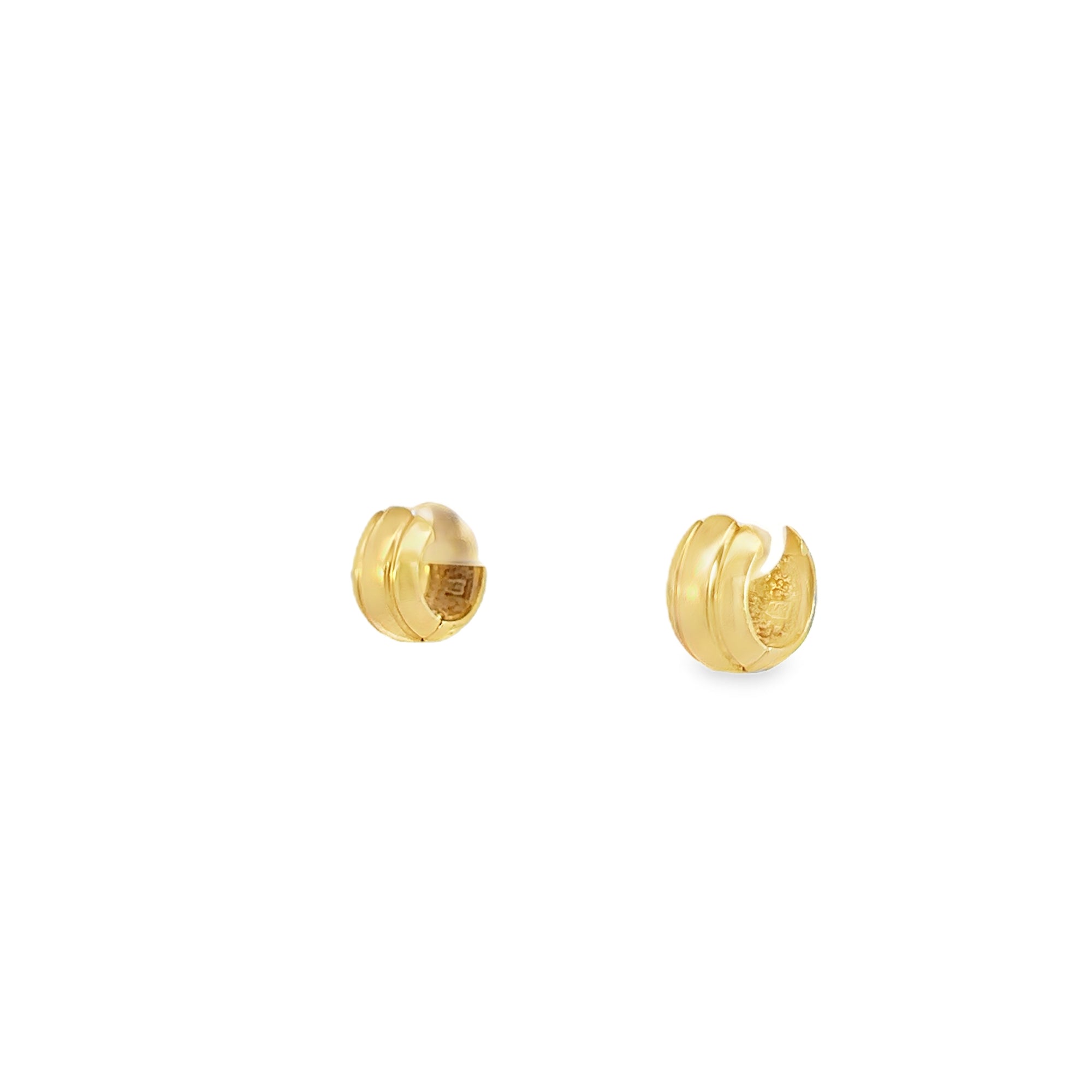 High Polish Chubby Huggie Earrings