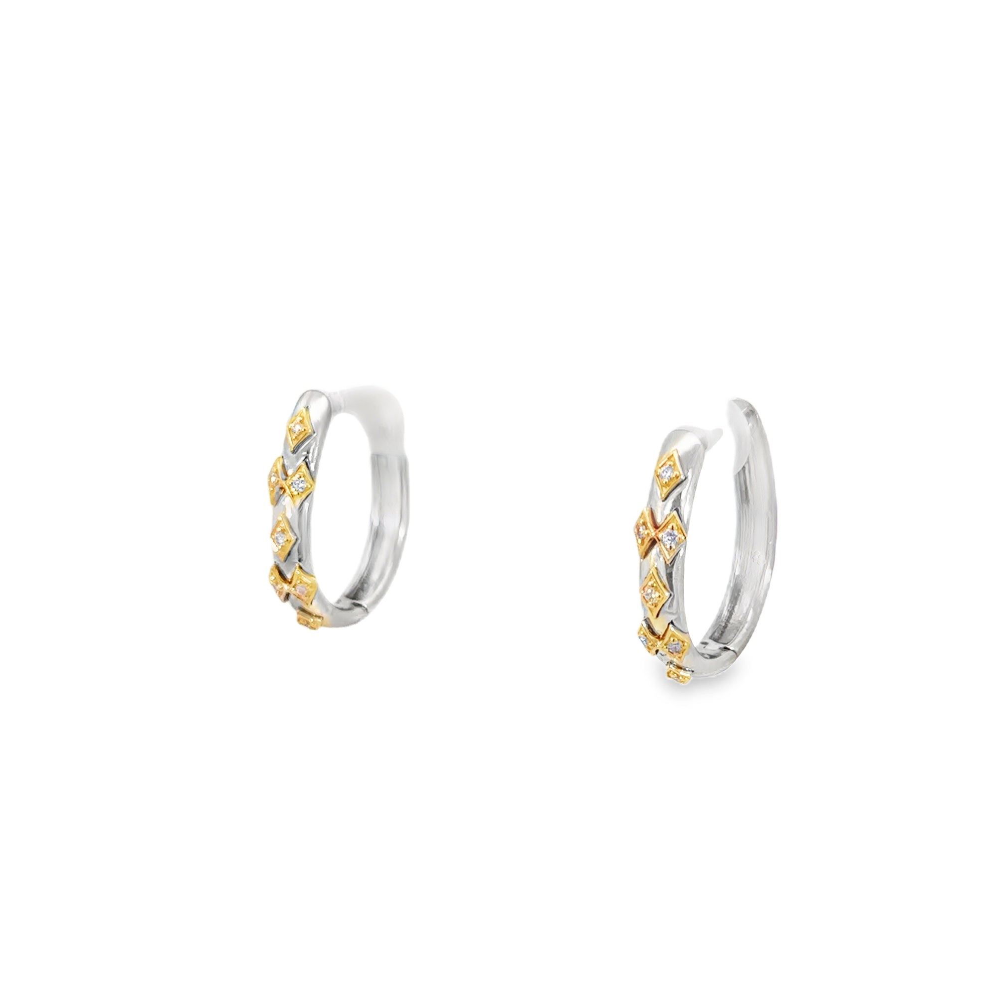 Gracie Earrings (14k Yellow Gold, Sterling Silver, Diamond)