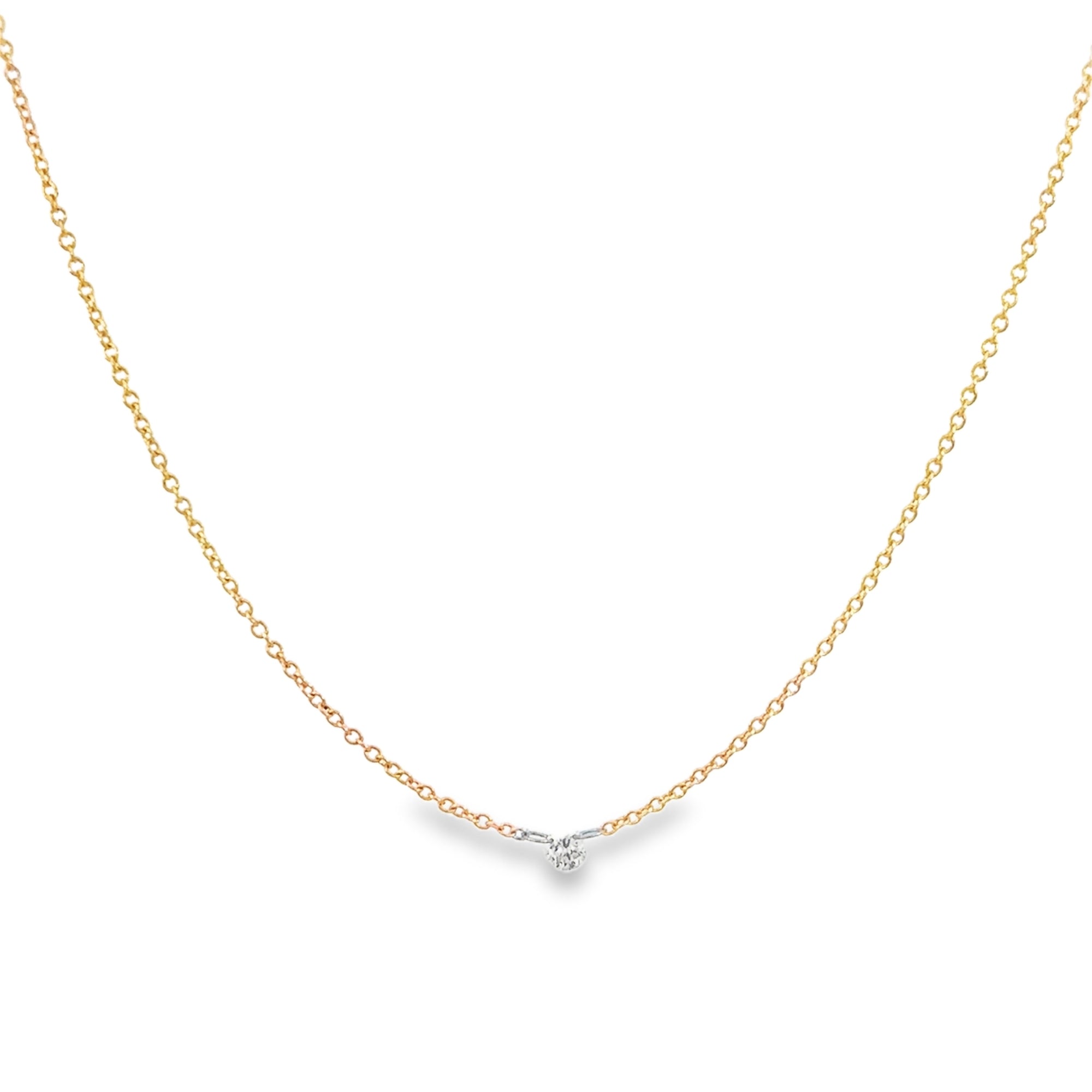 The Lauren Necklace (14k Yellow and White Gold and Diamond)