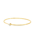 Bezel Set Diamond Solitare Bangle Bracelet