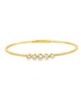 Graduate Diamond Bezel Set Bangle Bracelet
