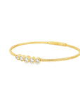 Graduate Diamond Bezel Set Bangle Bracelet