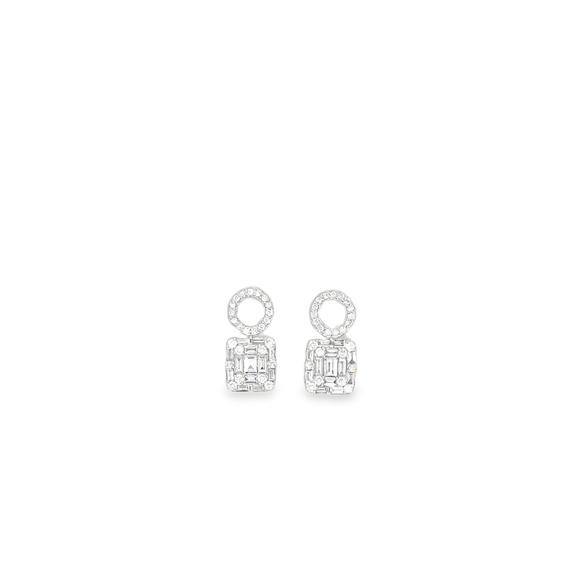 The Clemence Earring Charms (14k White Gold and Diamond)