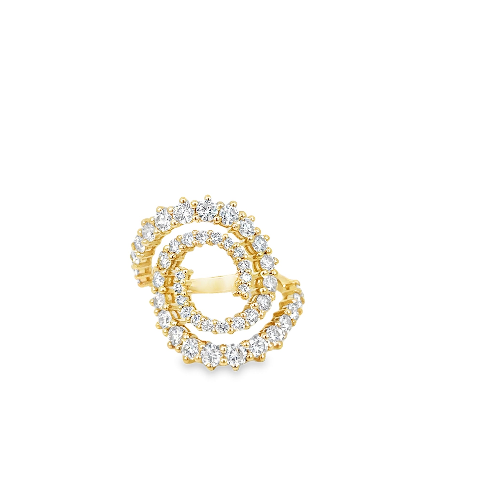 The Wave Ring (14k Yellow Gold, Diamond)