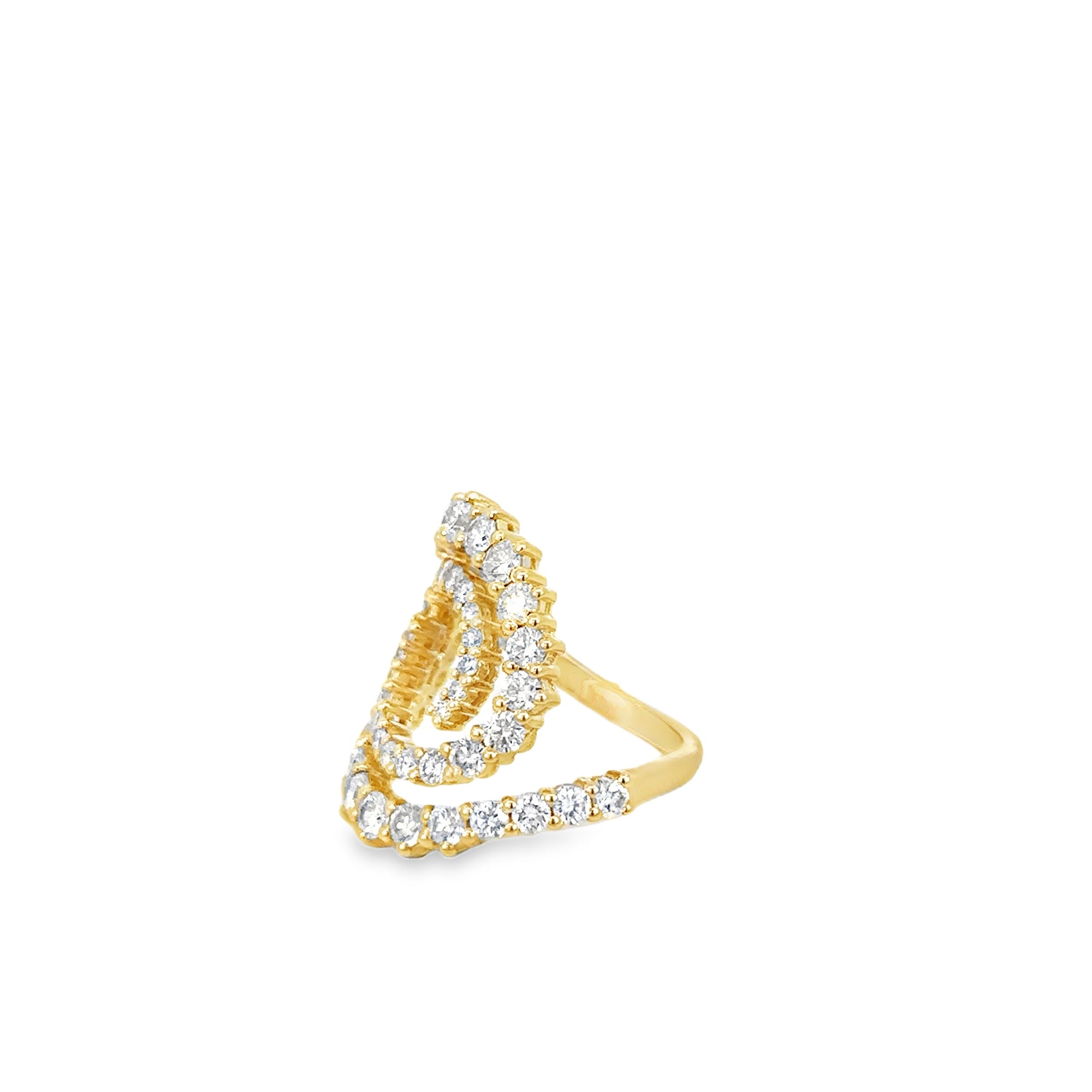 The Wave Ring (14k Yellow Gold, Diamond)