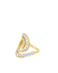 The Wave Ring (14k Yellow Gold, Diamond)