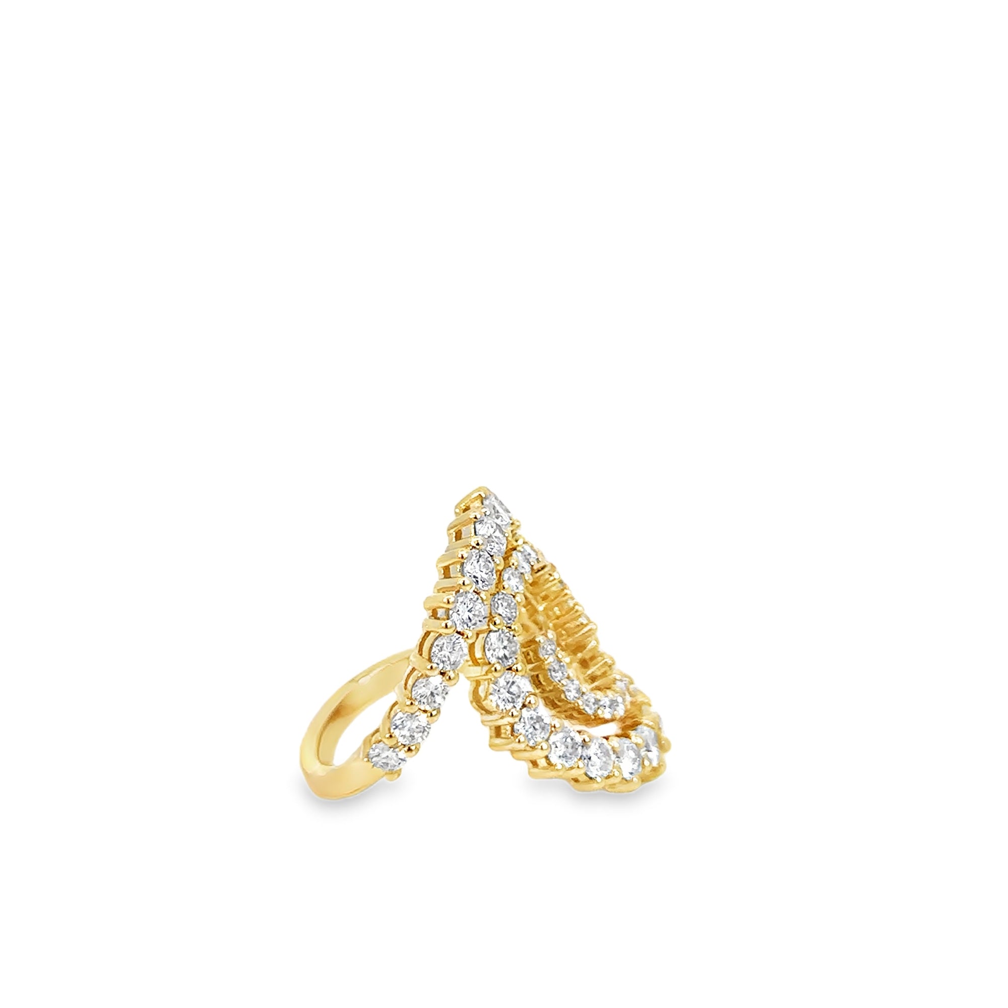 The Wave Ring (14k Yellow Gold, Diamond)