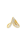 The Wave Ring (14k Yellow Gold, Diamond)