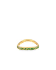 Emerald Curved Ring