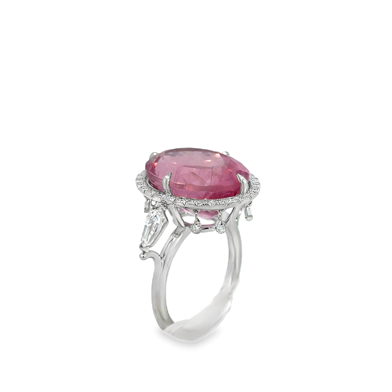 The Ballerina Ring (Platinum, Pink Tourmaline, and Diamond)