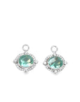 Astrid Earring Charms (14k White Gold, Diamond, and Fluorite)