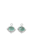 Astrid Earring Charms (14k White Gold, Diamond, and Fluorite)