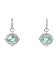 Astrid Earring Charms (14k White Gold, Diamond, and Fluorite)