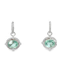Astrid Earring Charms (14k White Gold, Diamond, and Fluorite)