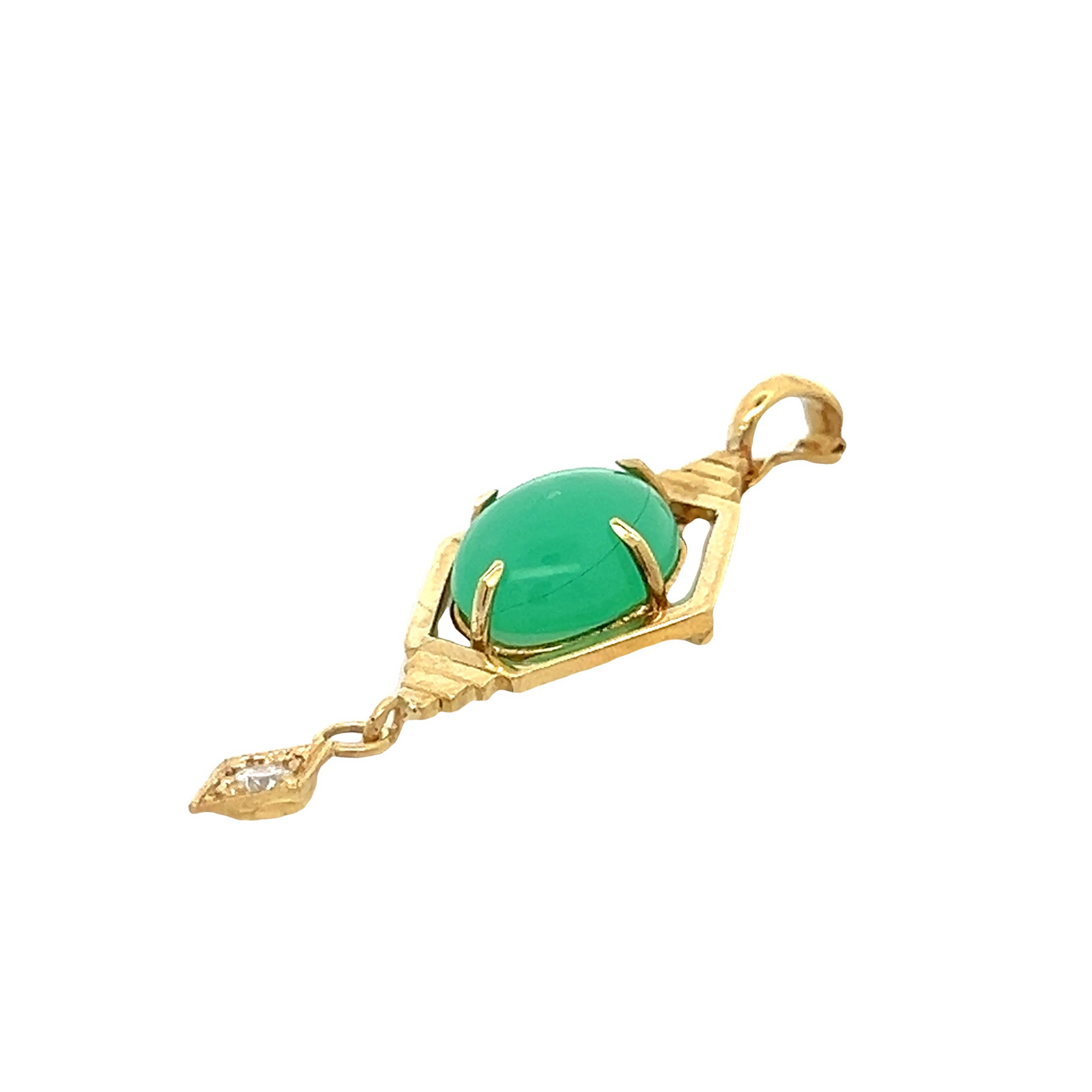 Jade, Gold and Diamond Pendant