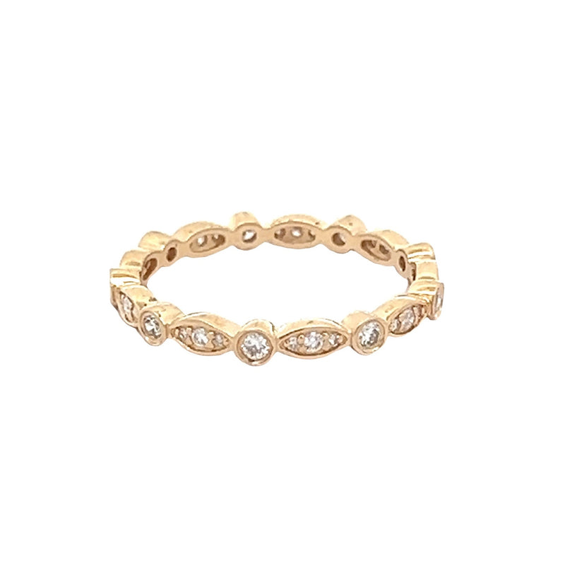 Scalloped Diamond Eternity Band