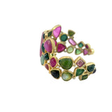 Tourmaline and Diamond Cuff Bracelet