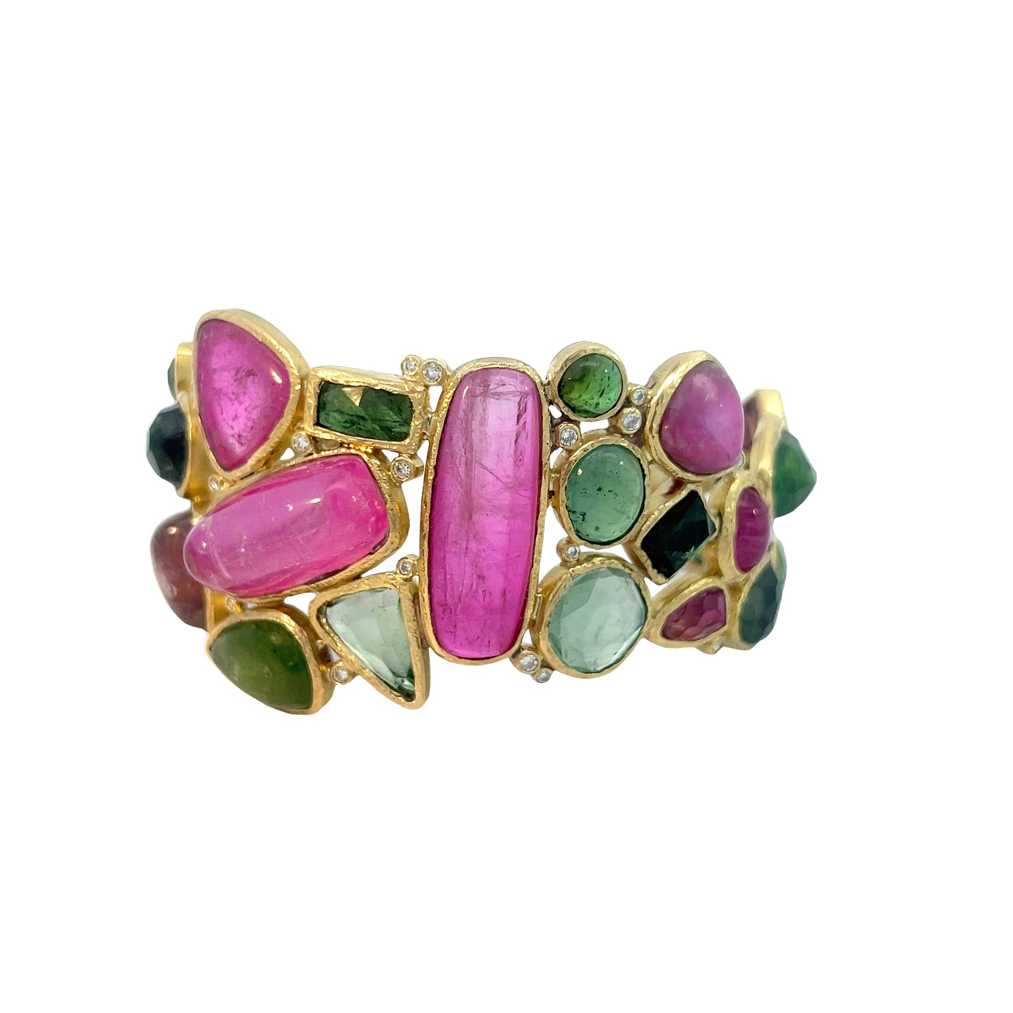 Tourmaline and Diamond Cuff Bracelet