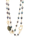 Labradorite and Freshwater Pearl Necklace