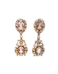 Morganite and Pink Sapphire Earrings