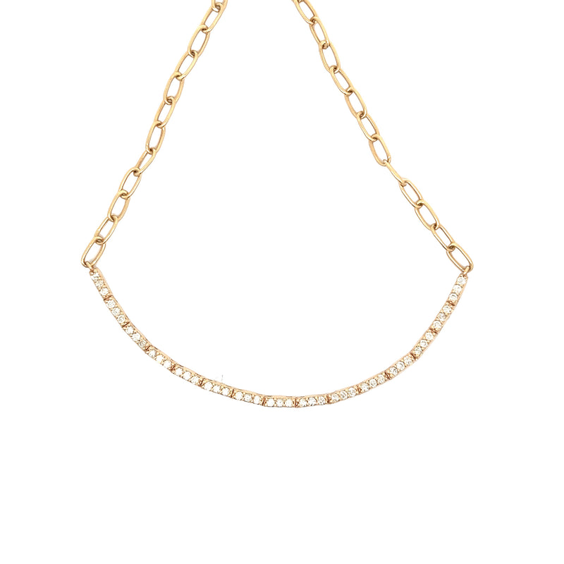 Diamond and Gold Segmented Tennis Necklace