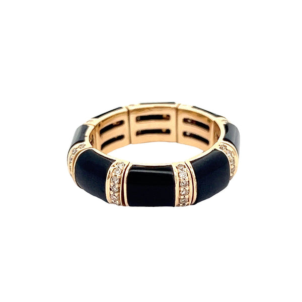 Black Onyx and Diamond Ring