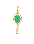 Jade, Gold and Diamond Pendant