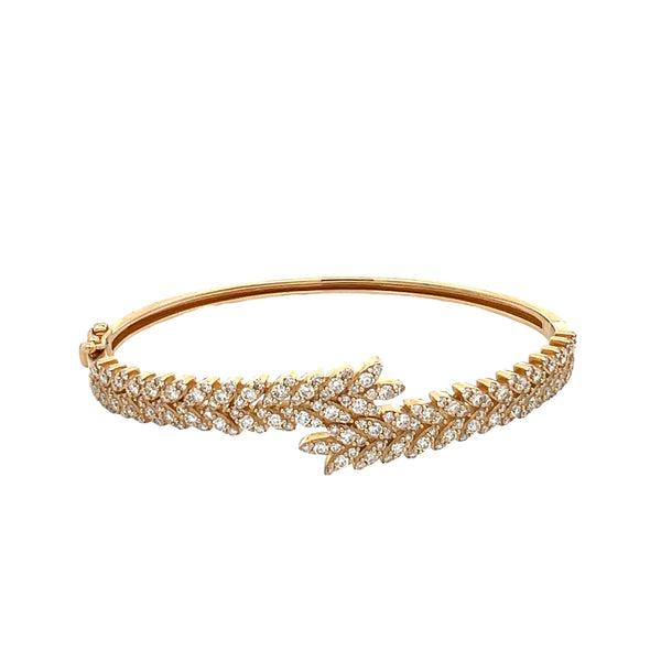 Vine Bypass Bracelet with Diamonds