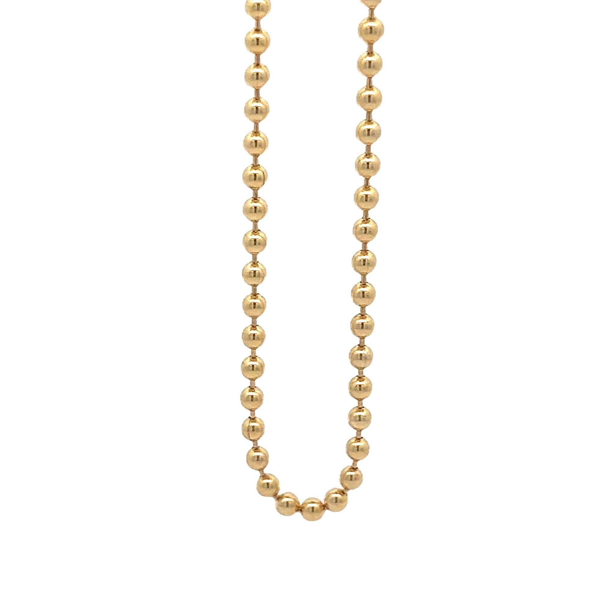 14k Yellow Gold Ball Chain Necklace