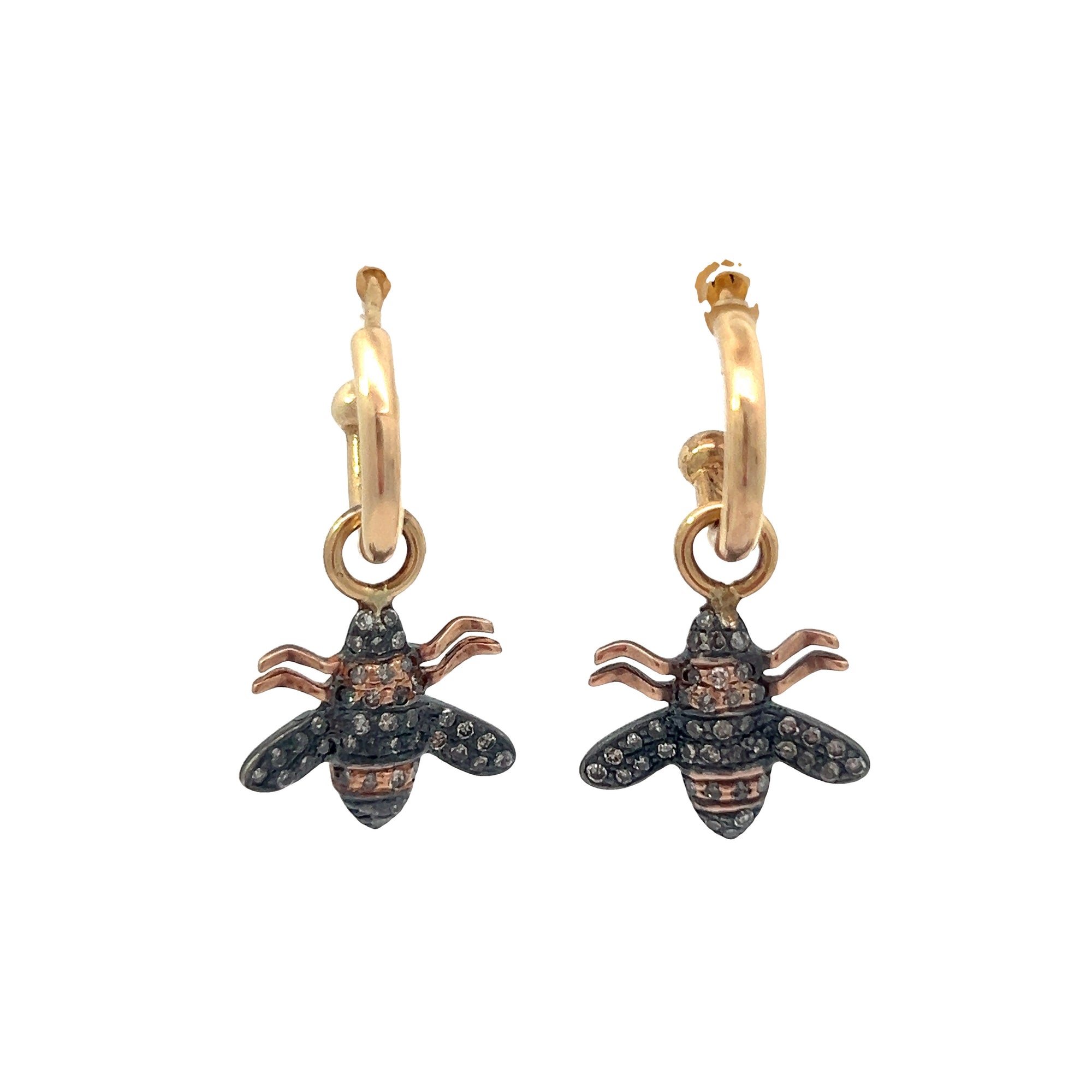 Gold and Silver Bee Earring Charms